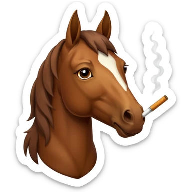 Horse smoking joint sticker