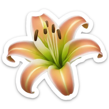 lily flower sticker