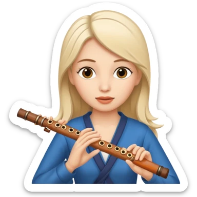 Flute women sticker