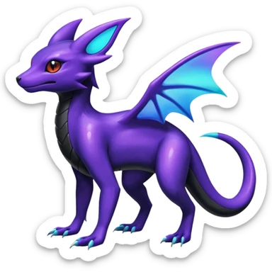 Shiny Salandit-Umbreon-Noivern-Noibat-Hybrid (Full body) sticker