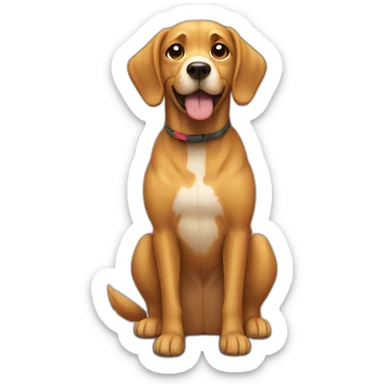 dog on street sticker