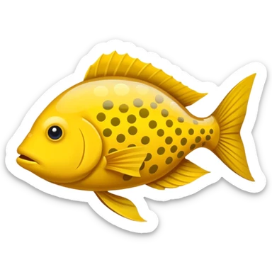 yellow Spotted Fish sticker