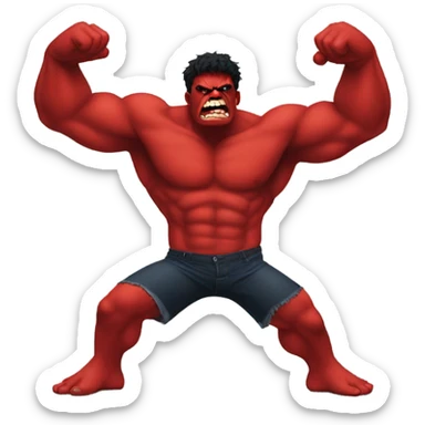 Red hulk twerking sticker