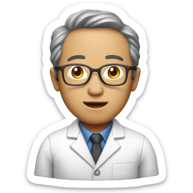 Asian scientist sticker