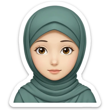 Muslim girl anime sticker