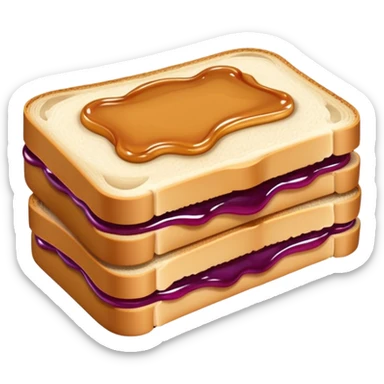 Peanut butter and jelly sandwich  sticker