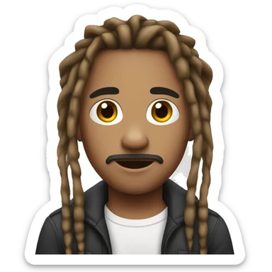 Mix boy with dreads, little mustache and a little goatee  sticker