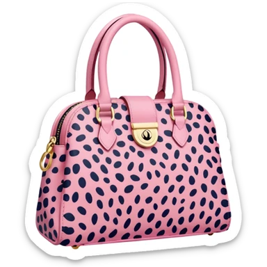 Pink leopard bag sticker