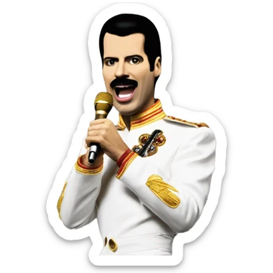 gif of freddie mercury singing mamaaaaaa oooooAAAOooo sticker