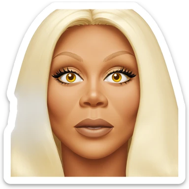 girl with yellow background portrait sticker