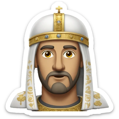 white byzantine emperor maurice sticker