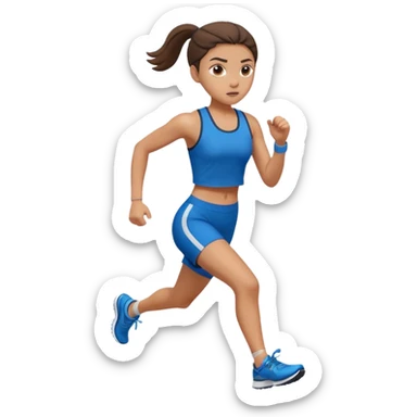 Girl running and working out sticker