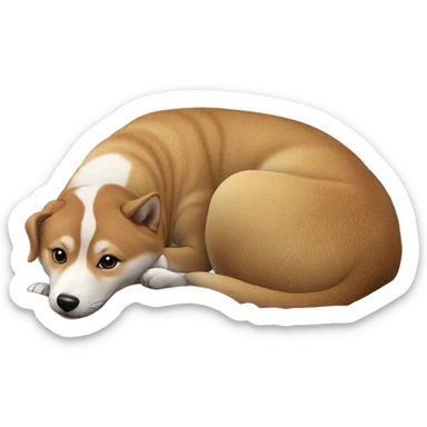 realistic shiba inu lounging sticker