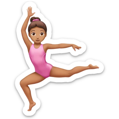 Dance gymnastics kids pink sticker