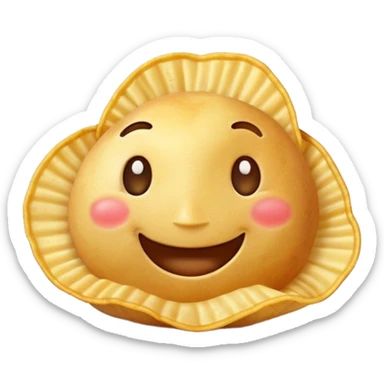 happy potato chip smiling joyfully sticker