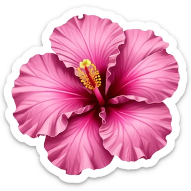 pink hibiscus flower sticker