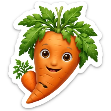 Grugu qui mange une carotte sticker