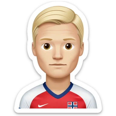 Erling Haaland soccer player in Norway jersey number 9 sticker
