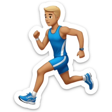 a person running fast sticker