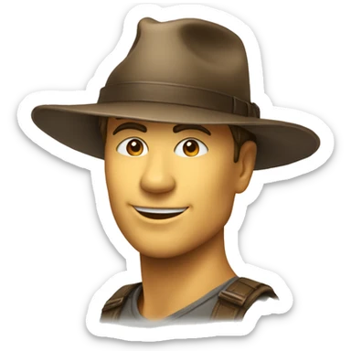 Visage sur le chapeau de ace de one pièce  sticker