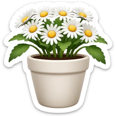 daisy flower pot sticker