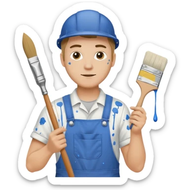  hitler working as a painter decorator sticker