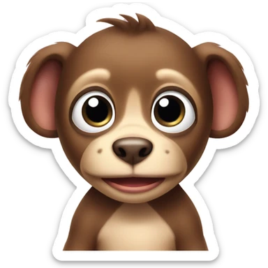 Puppy monkey baby sticker