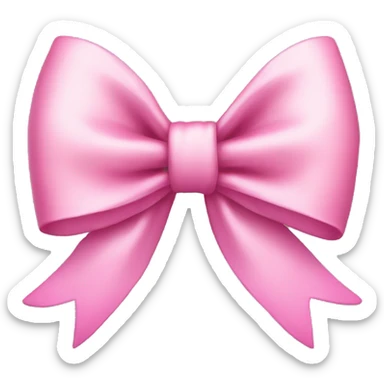 Pink aesthetic bow sticker