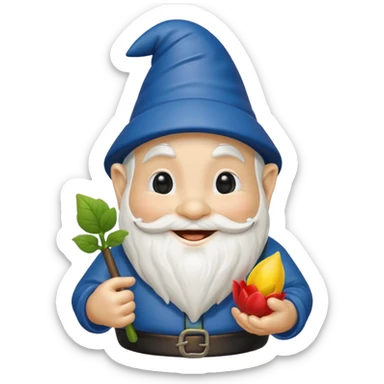 garden ornamental gnome black sticker
