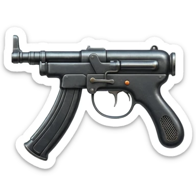 Tommy gun sticker