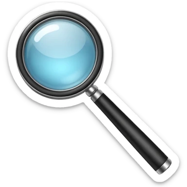 black Magnifying glass emoji sticker
