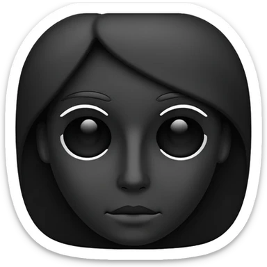 Minimalistic flat vector icon, iOS style, thin black outline on white background. Person silhouette. Black, completely monochrome matte. No eyes, no eyebrows. sticker