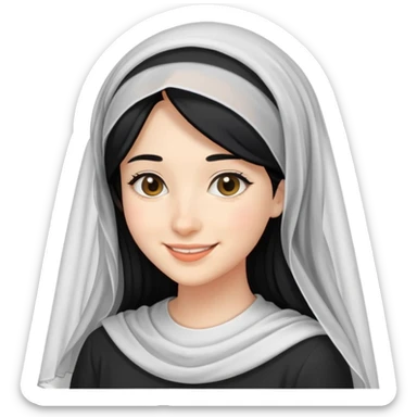 "- Nữ
- 20 tuổi
- Da trắng
- Tóc đen
- Đầu đội lúp
- Mặt cười mỉm
" sticker