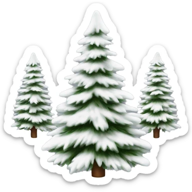  actual white fir christmas tree isolated.  sticker
