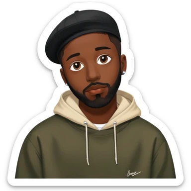 Brent Faiyaz with his signature style and look sticker