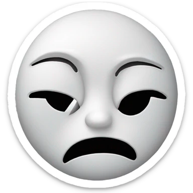 sad face with happy mask sticker