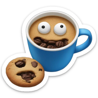 cookie monster coffee sticker