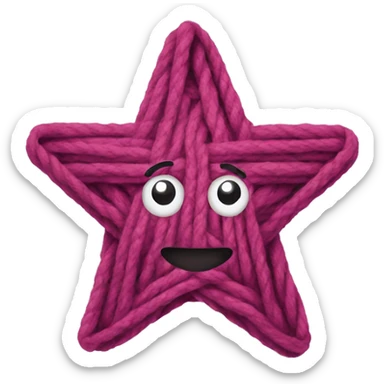 yarn + star sticker
