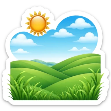 field on a sunny day  sticker
