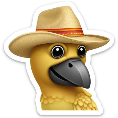 loro con sombrero sticker