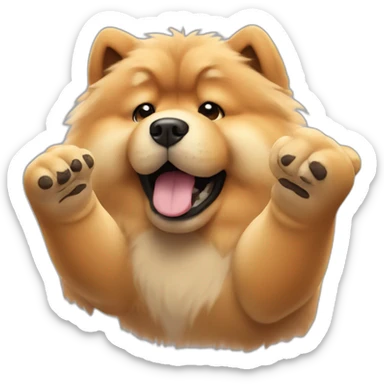 chow chow paw clap sticker