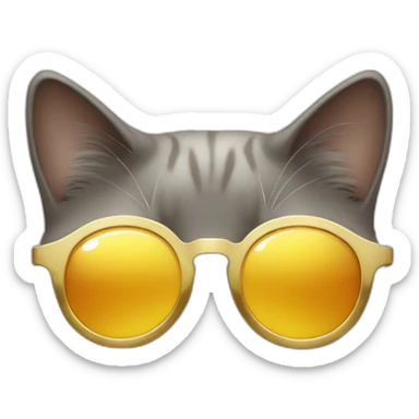Un chat riche avec des lunettes de soleil sticker