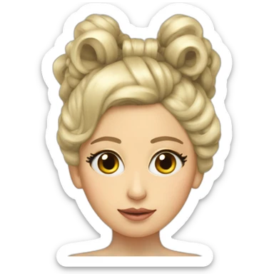 lady-gaga-bow-in-hair sticker
