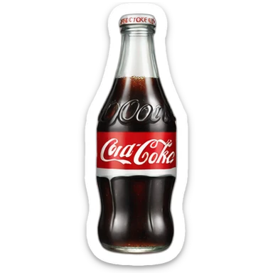 Vintage glass Diet coke sticker