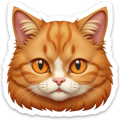 Annoyed cat rolling its eyes  sticker