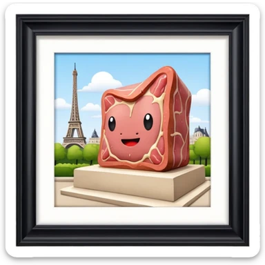  paris art gallery SPAM meat sculpture arty landscape  sticker
