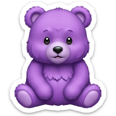Purple colored bear 🐻  sticker