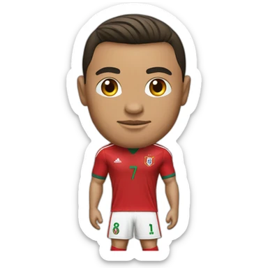 Ronaldo in Portugal jersey sticker
