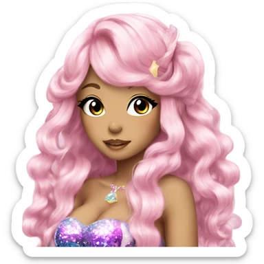 hime gyaru girl mermaid beautiful sparkly sticker