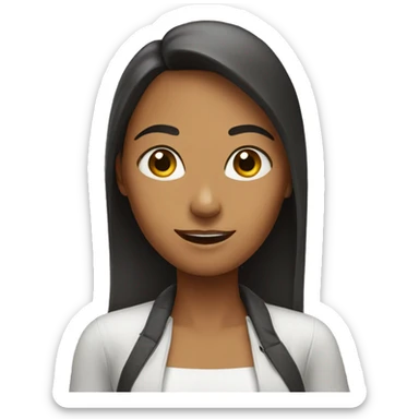 woman say hi sticker